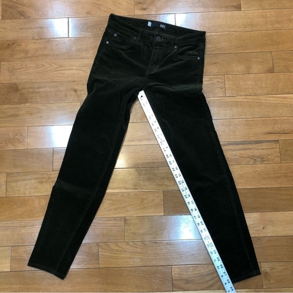 KUT Diana Skinny Dark Green Corduroy Pants Size 2 - Picture 6 of 9